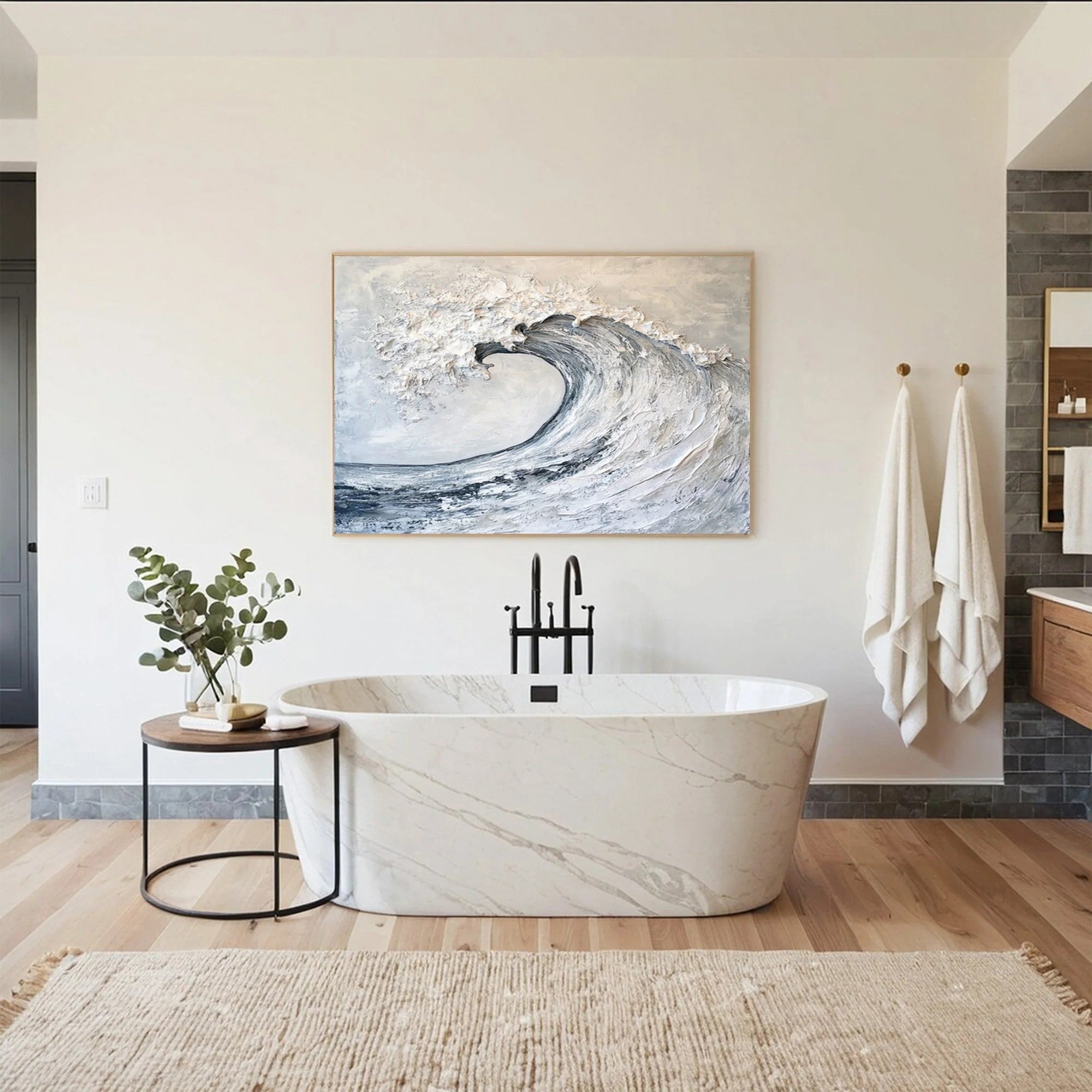 Textured Sea Wave Wall Art