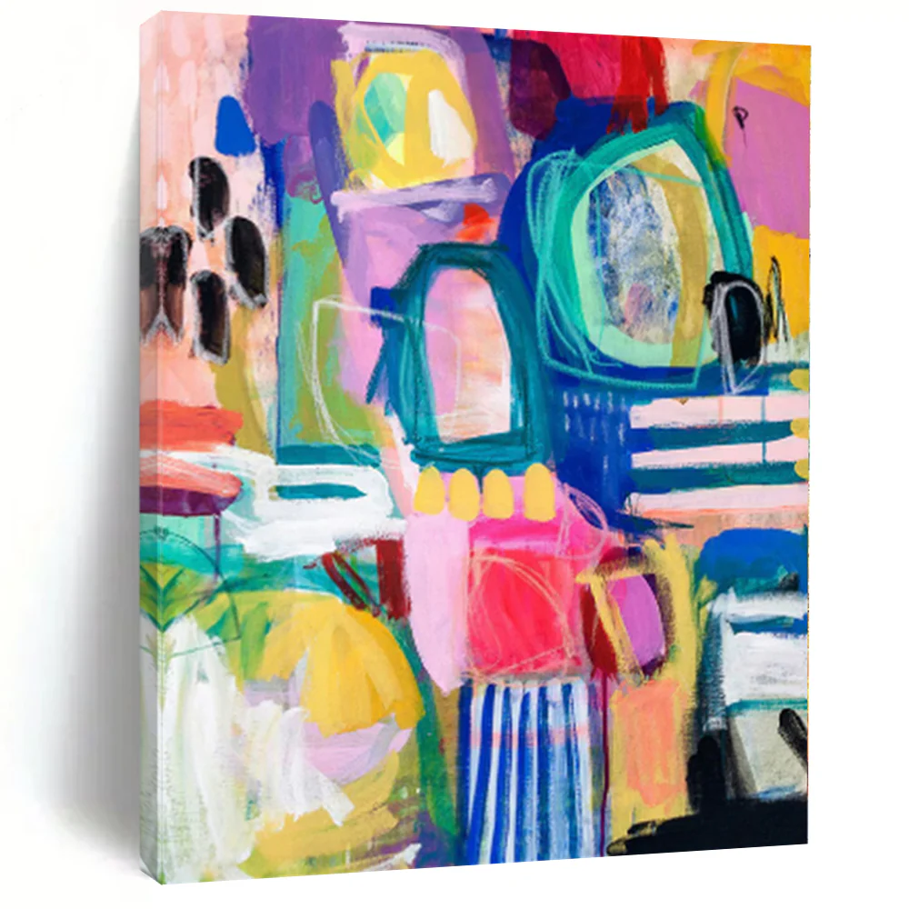 Textured Multicolor Abstract Wall Art