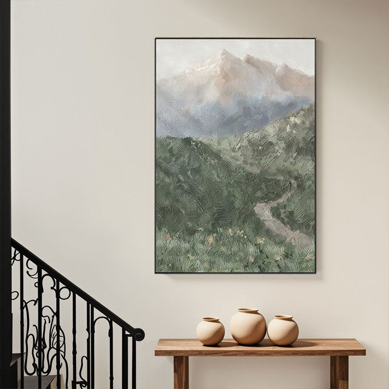 Misty Mountain Landscape Wall Art