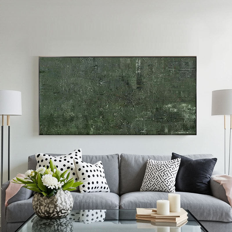 Textured Green Abstract Wall Art