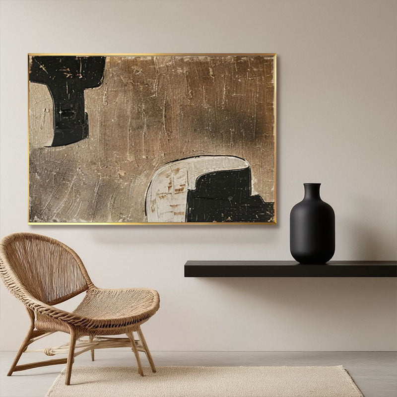 Textured Contrast Shape Wall Art
