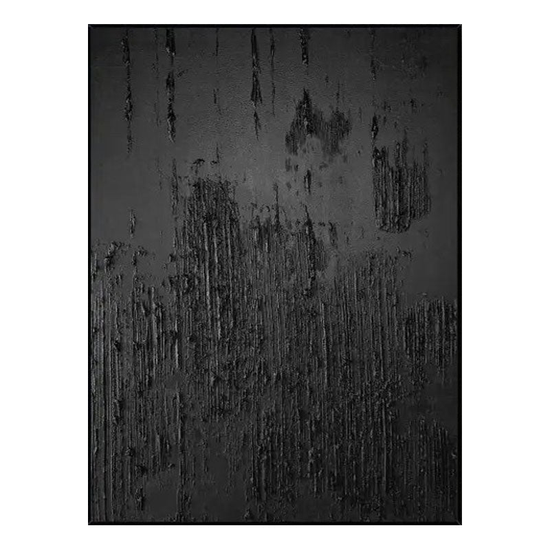 Black Minimalist Textured Wall Art