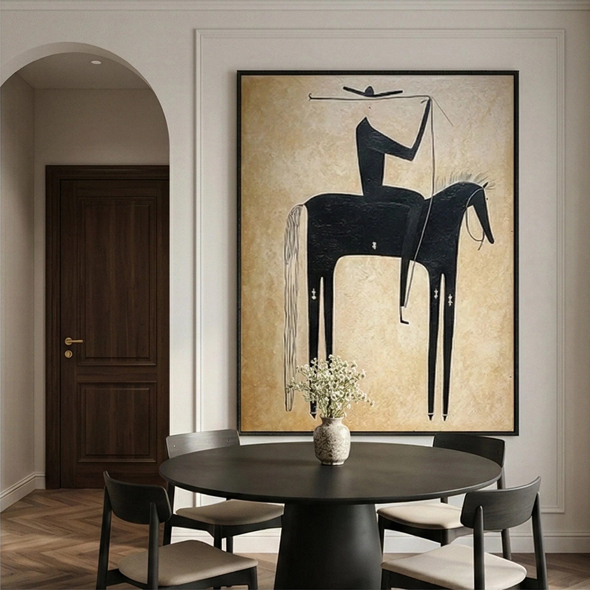 Silhouette Rider on Horseback Wall Art
