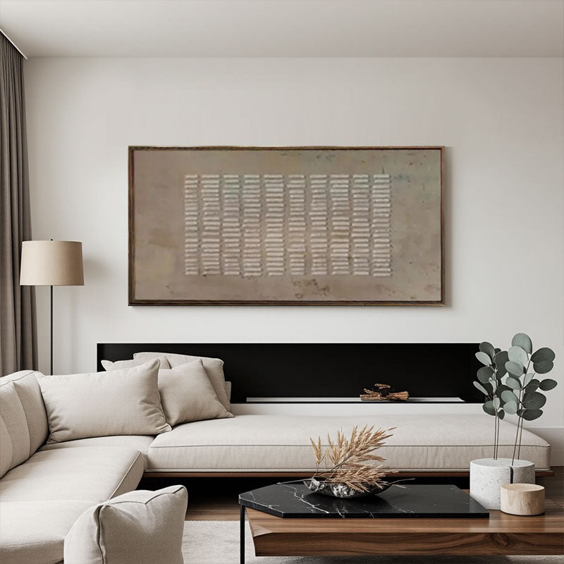 Textured Brick Grid Wall Art