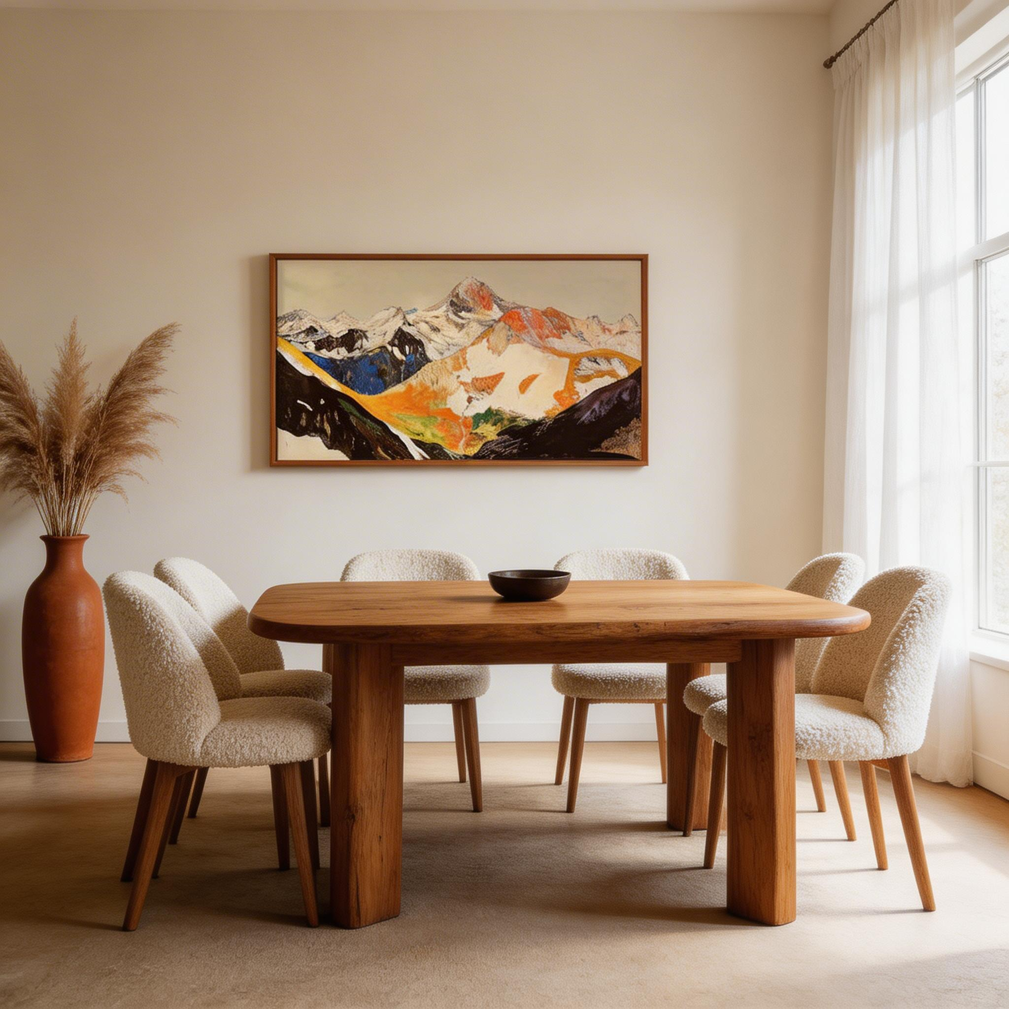 Abstract Mountain Landscape Wall Art – Colorful Canvas Painting