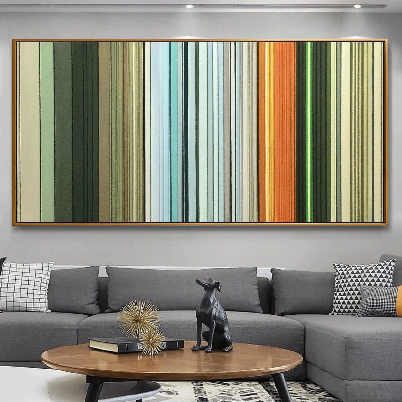 Vertical Stripe Gradient Wall Art