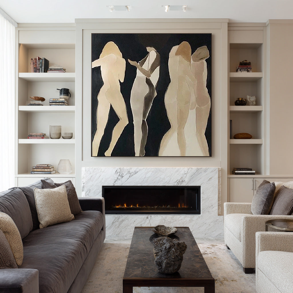 Rhythm of the Torso - Modern Abstract Female Figure Wall Art