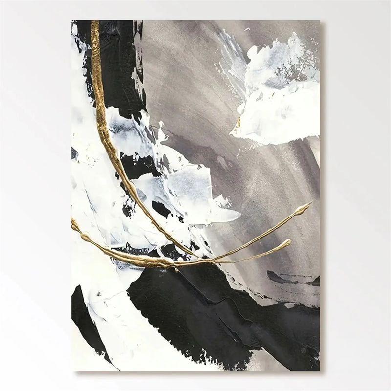 Textured Gold Drip Abstract Art