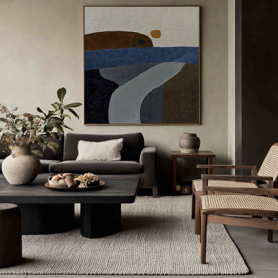 Path to Sunrise - Modern Geometric Color Block Abstract Wall Art