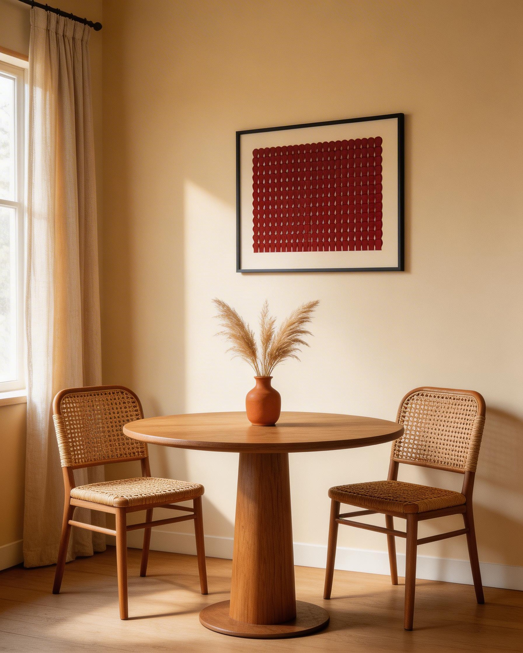 Minimalist Red Geometric Wall Art – Abstract Modern Canvas
