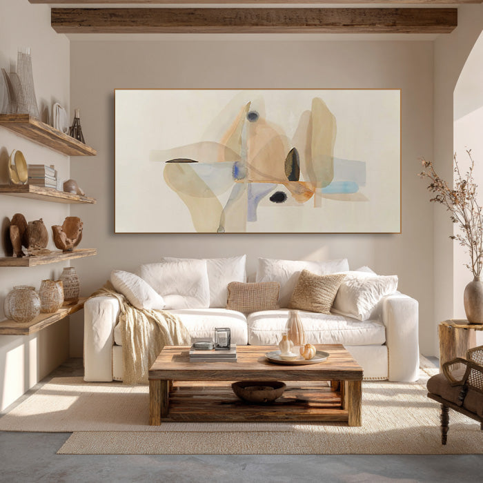 The Zen of Breathing - Modern Ink Wash Style Abstract Wall Art