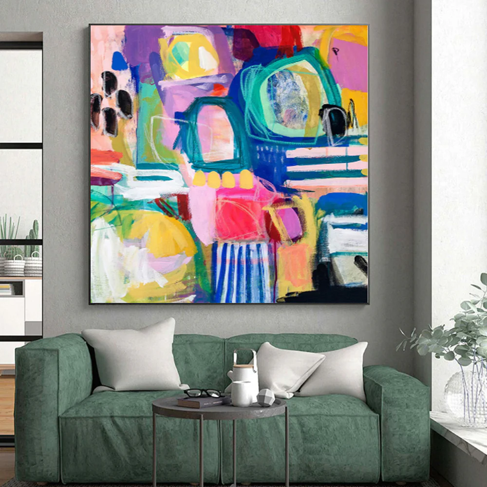 Textured Multicolor Abstract Wall Art