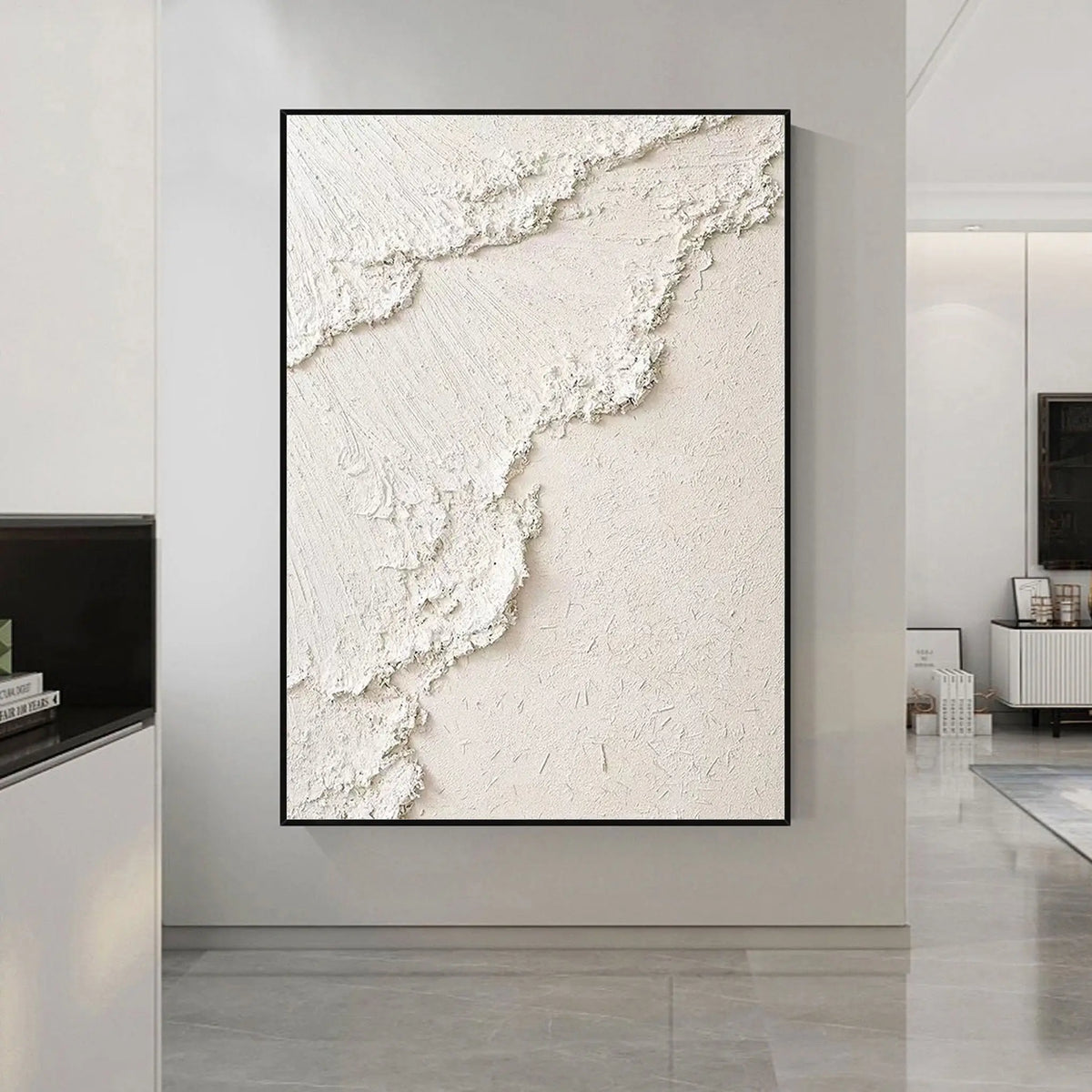 Beige Minimalist Textured Wall Art