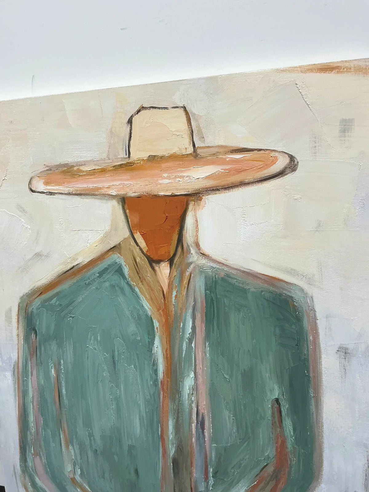 Minimal Cowboy Figure — Original Figurative Art