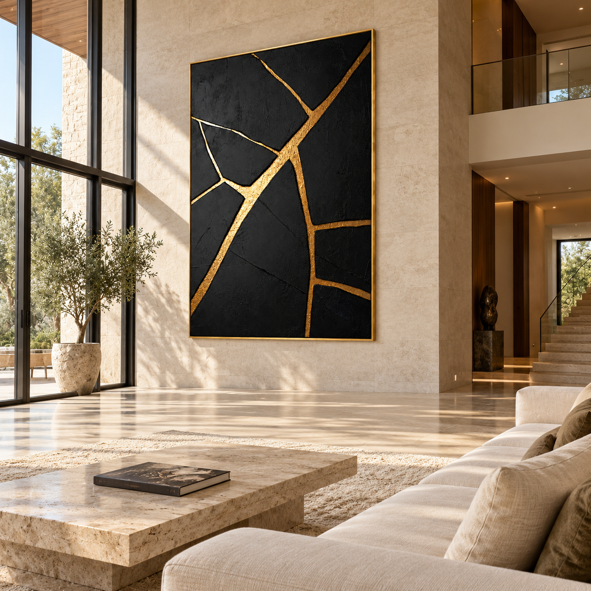Black & Gold Art | Golden Fault Lines