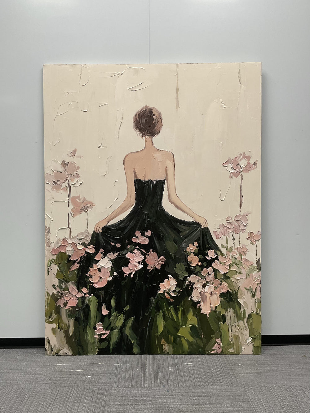 Textured Sylvan Reverie | Blush Petals - Real artwork photo