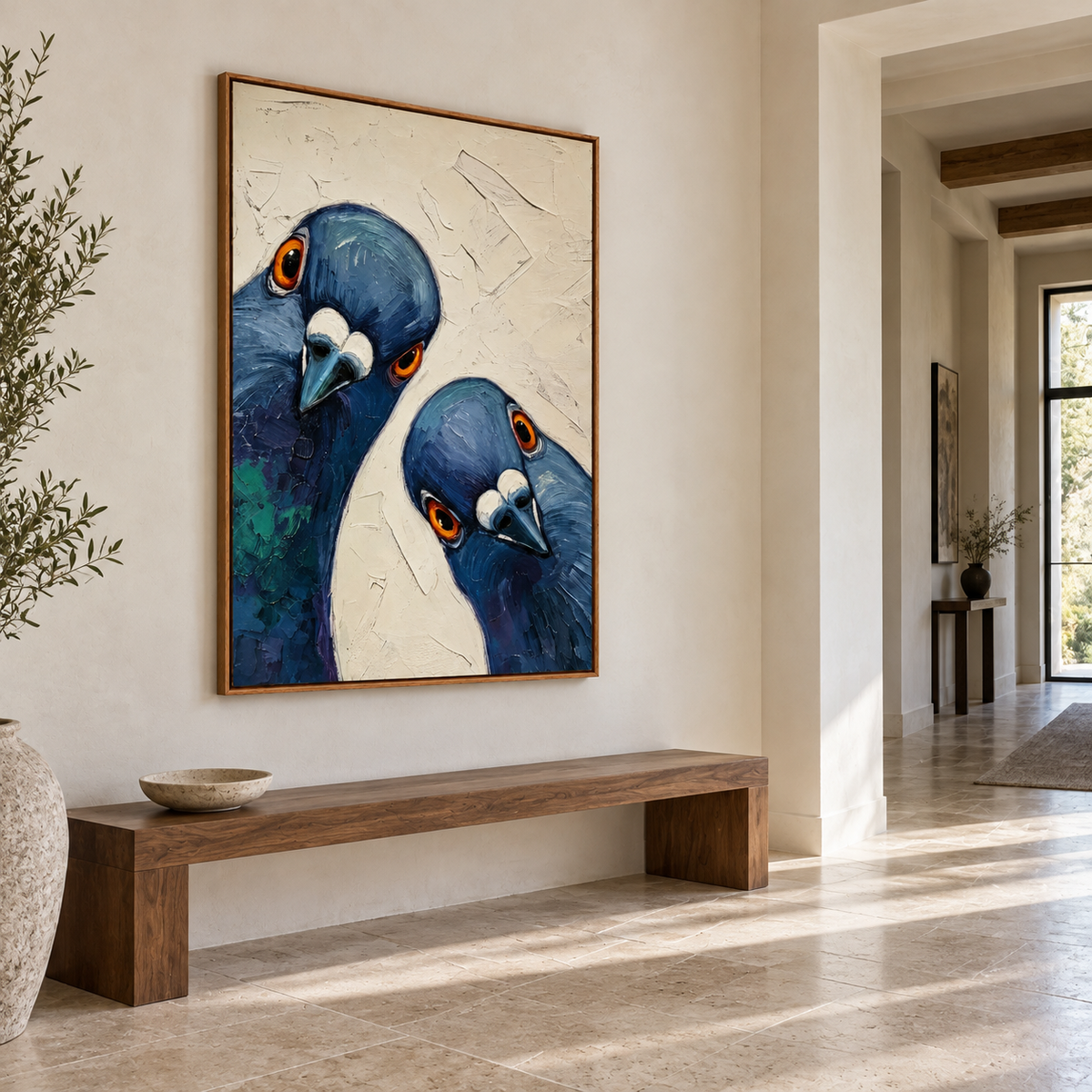 Contemporary Playful Animal Impasto | Curious Neighbors