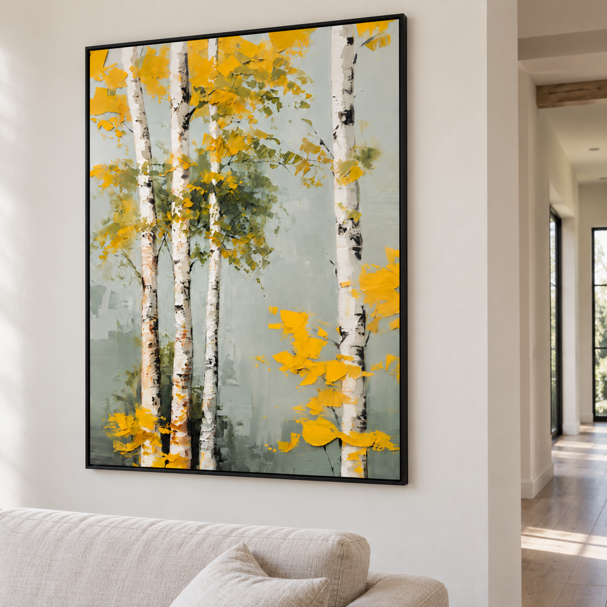 Impressionist Landscape Art | Autumn Birch Trees