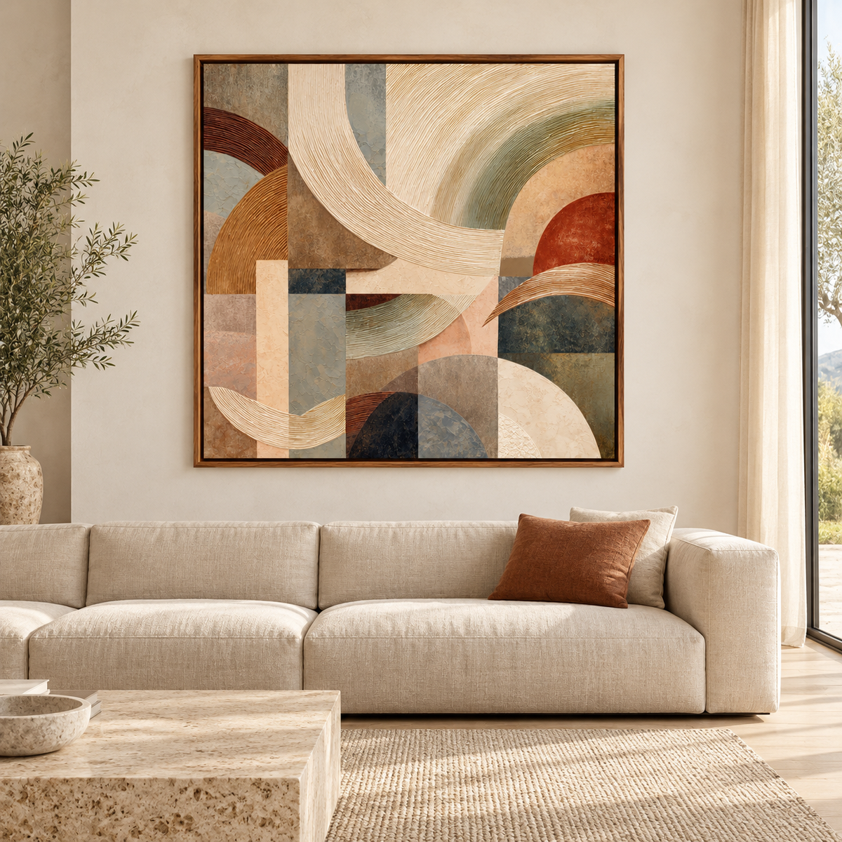 Contemporary Geometric Abstract | Earthbound Rhythm