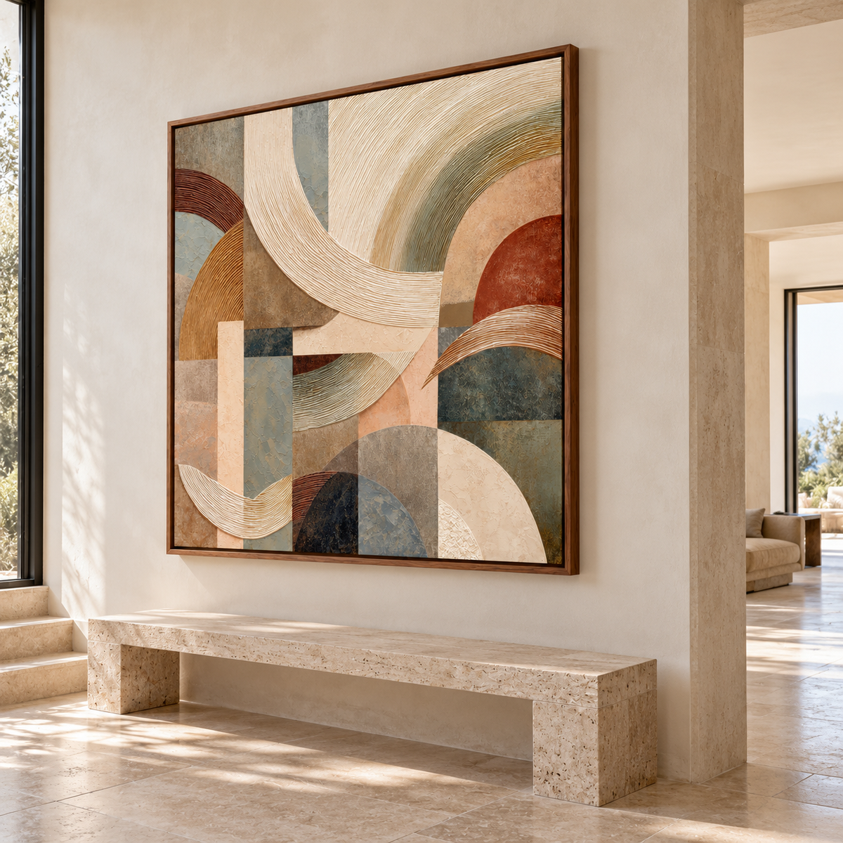 Contemporary Geometric Abstract | Earthbound Rhythm