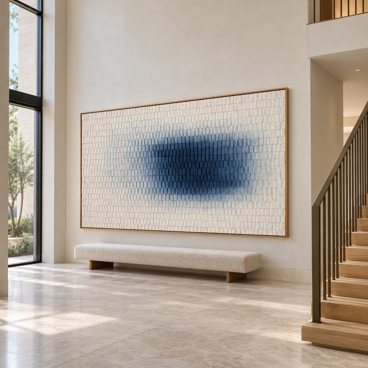 Contemporary Textured Abstract | Blue Reverie