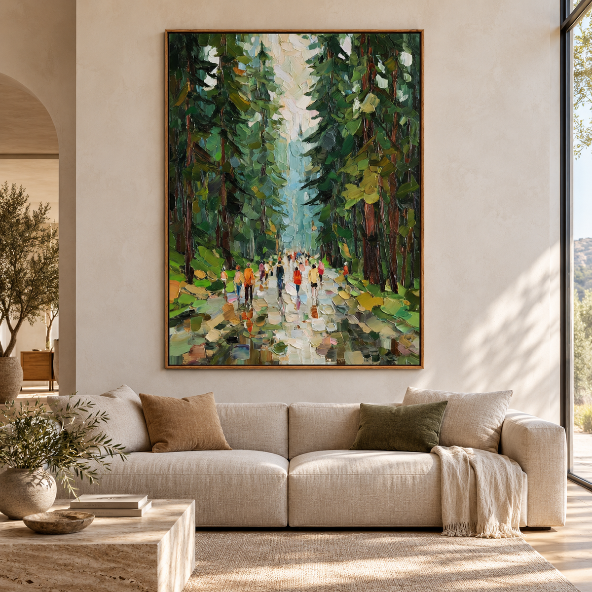 Impressionism Art | A Walk Beneath the Evergreens
