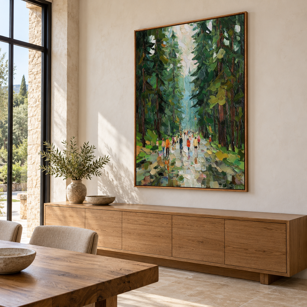 Impressionism Art | A Walk Beneath the Evergreens