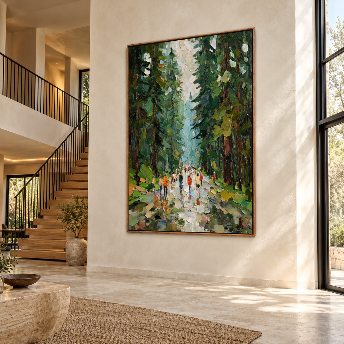 Impressionism Art | A Walk Beneath the Evergreens