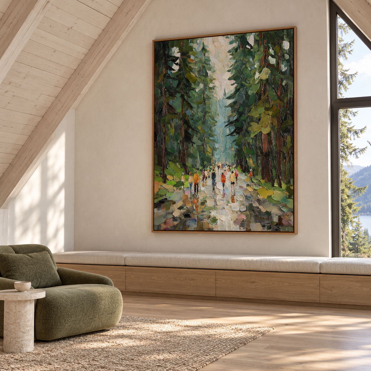 Impressionism Art | A Walk Beneath the Evergreens