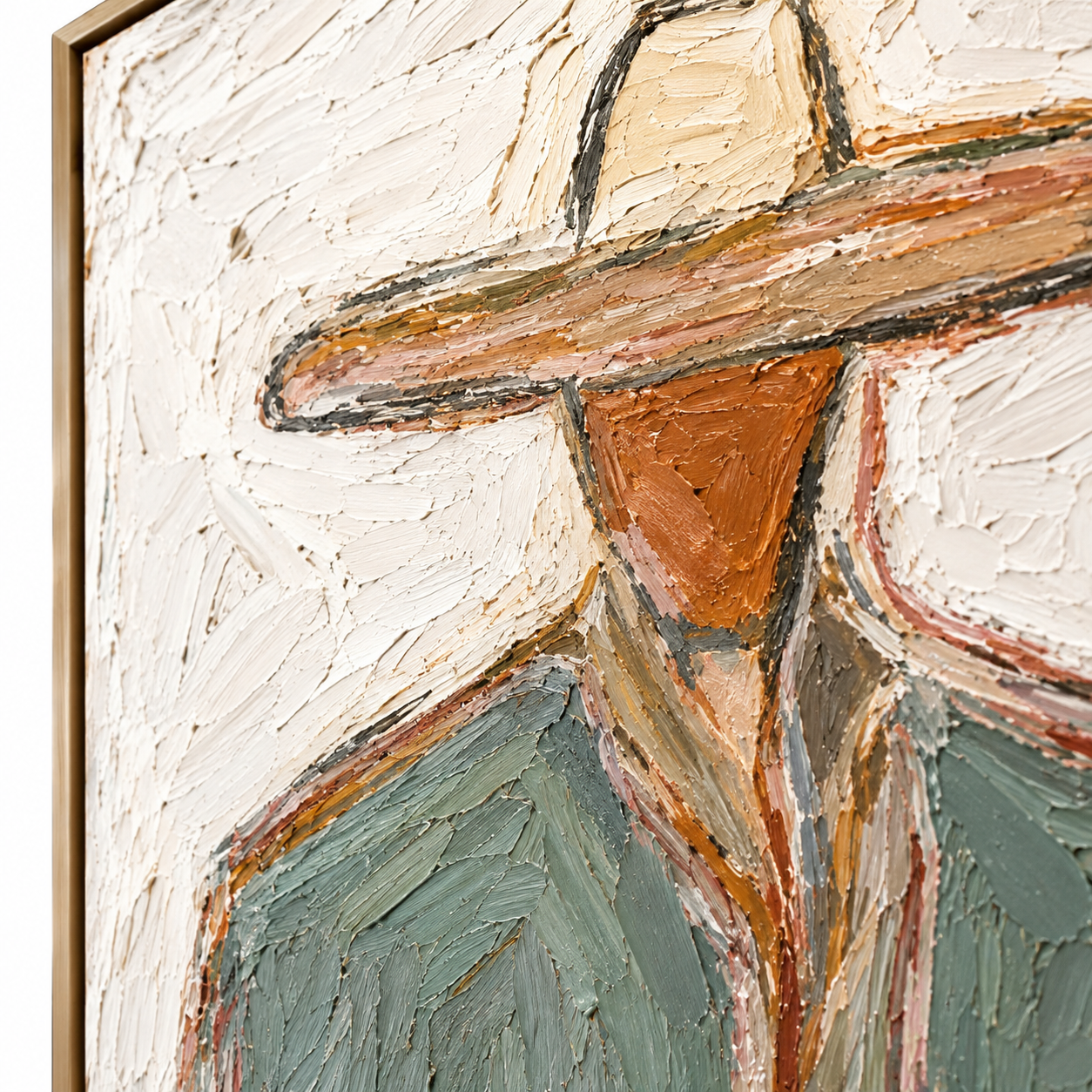 Vintage Americana Art | Minimal Cowboy Figure