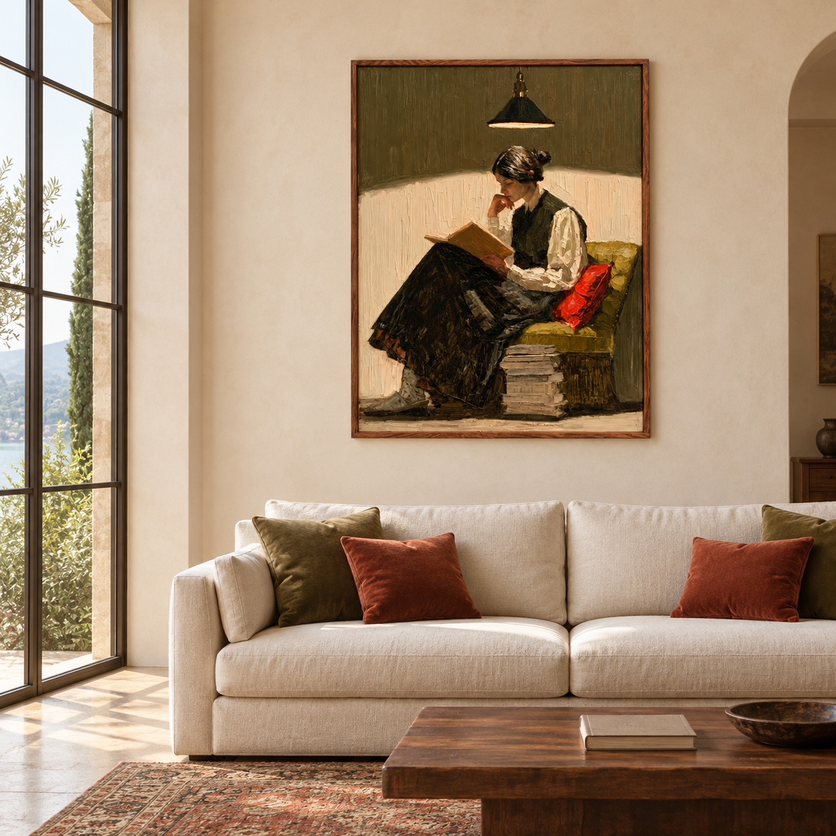 Impressionist Art | Lamplit Reader