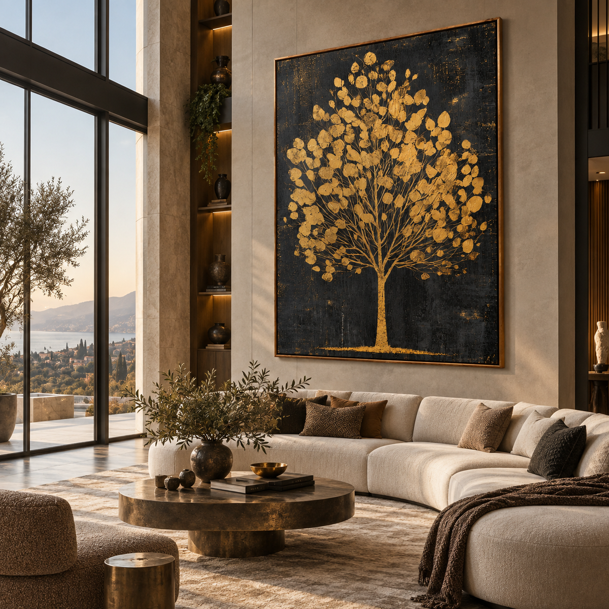 Black & Gold Art | Gilded Tree of Life