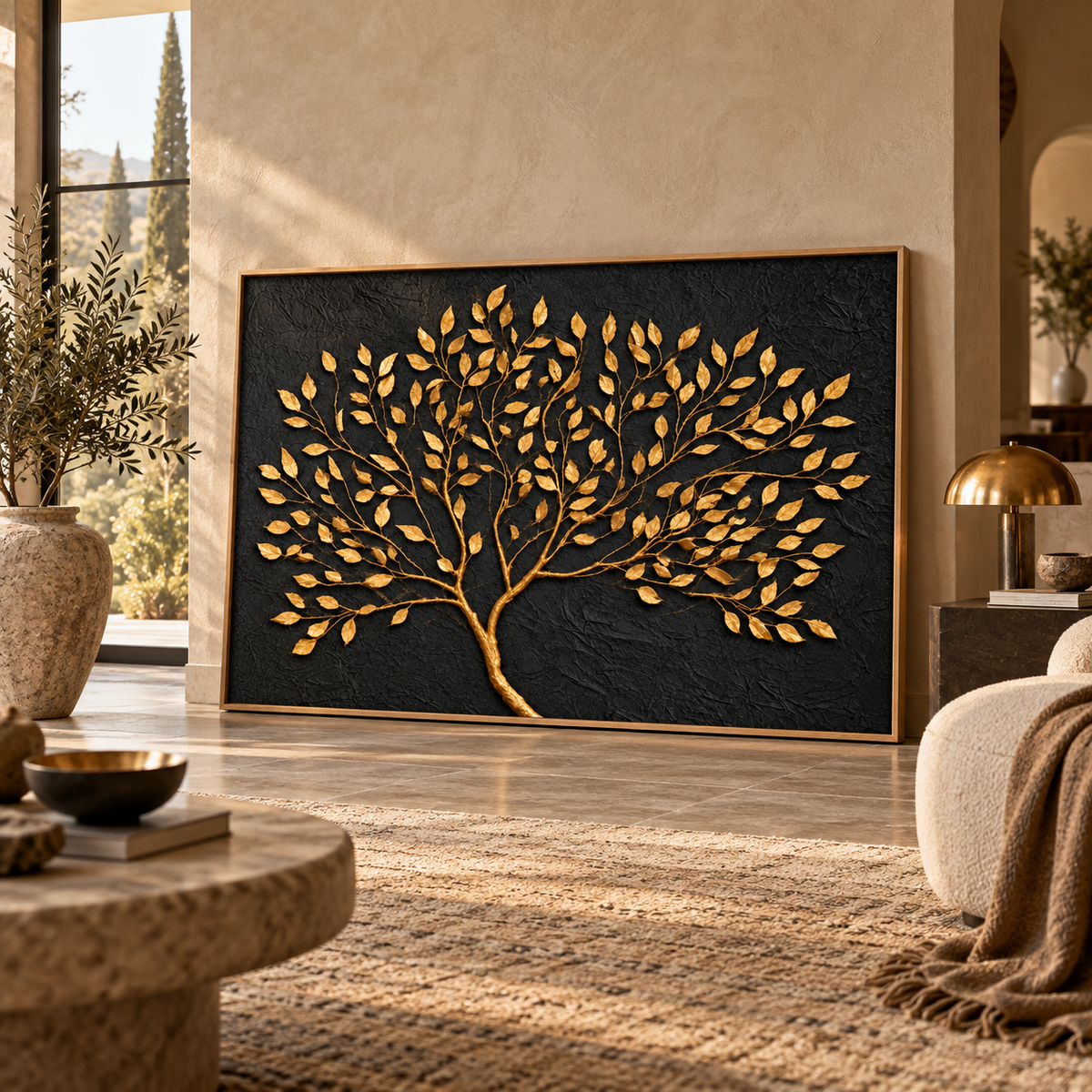 Black & Gold Art | Gilded Golden Canopy