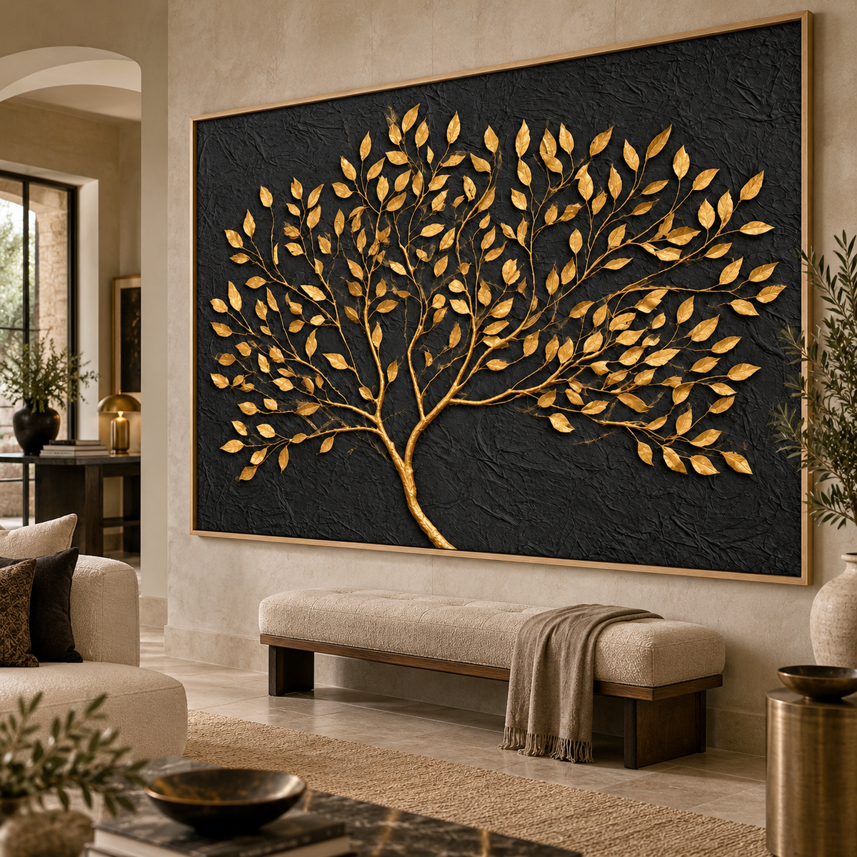 Black & Gold Art | Gilded Golden Canopy