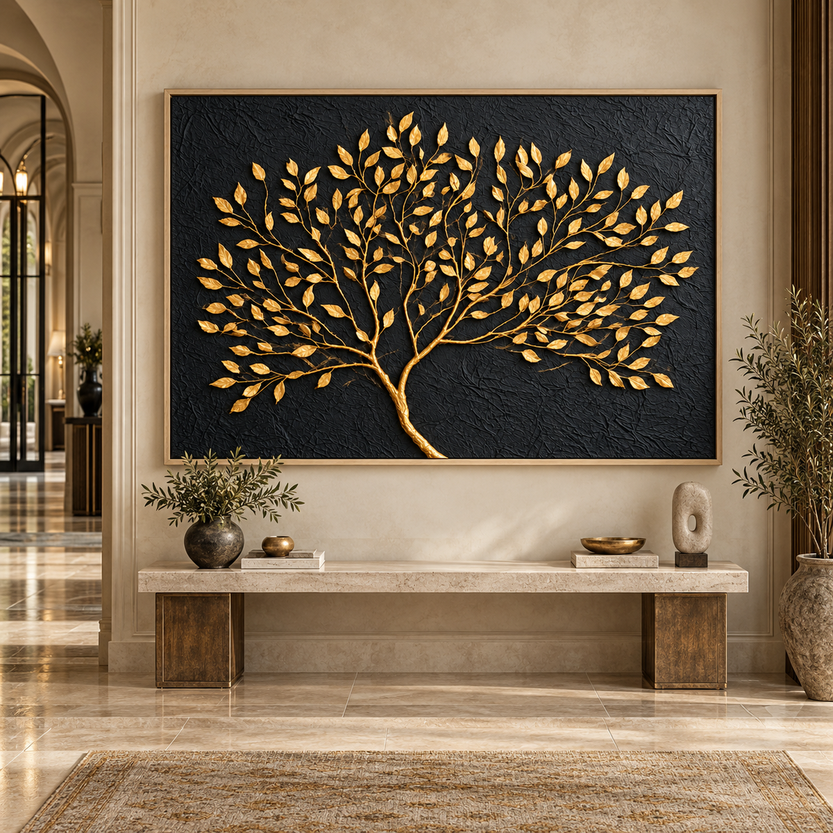 Black & Gold Art | Gilded Golden Canopy