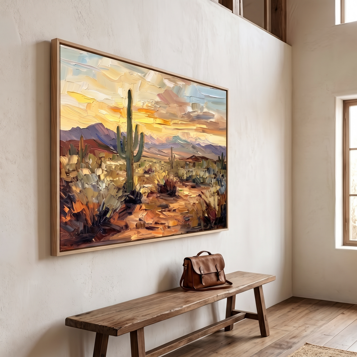 Desert Sunset Landscape Wall Art