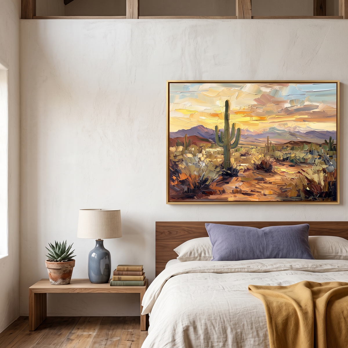 Desert Sunset Landscape Wall Art