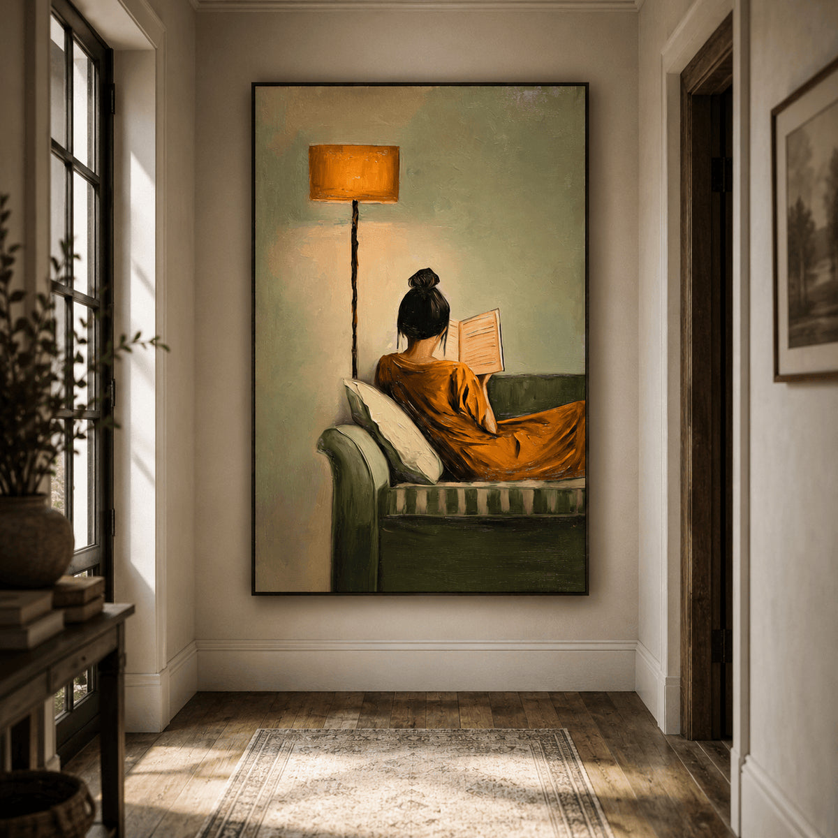 Impressionist Art | Warm Sofa Reading