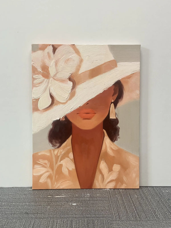Vintage Americana Art | Under the Brim - Real artwork photo