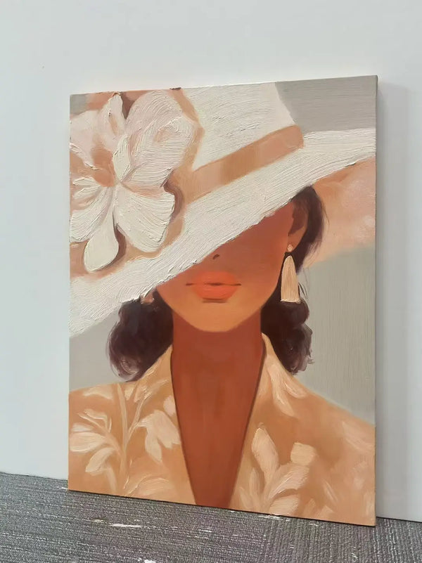 Vintage Americana Art | Under the Brim - Real artwork photo