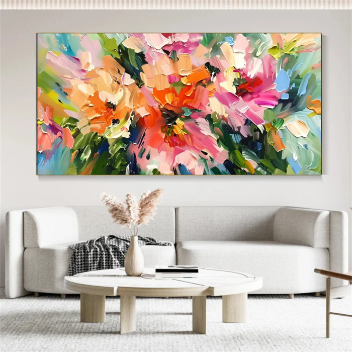 Abstract Colorful Painting "Veil of Time"