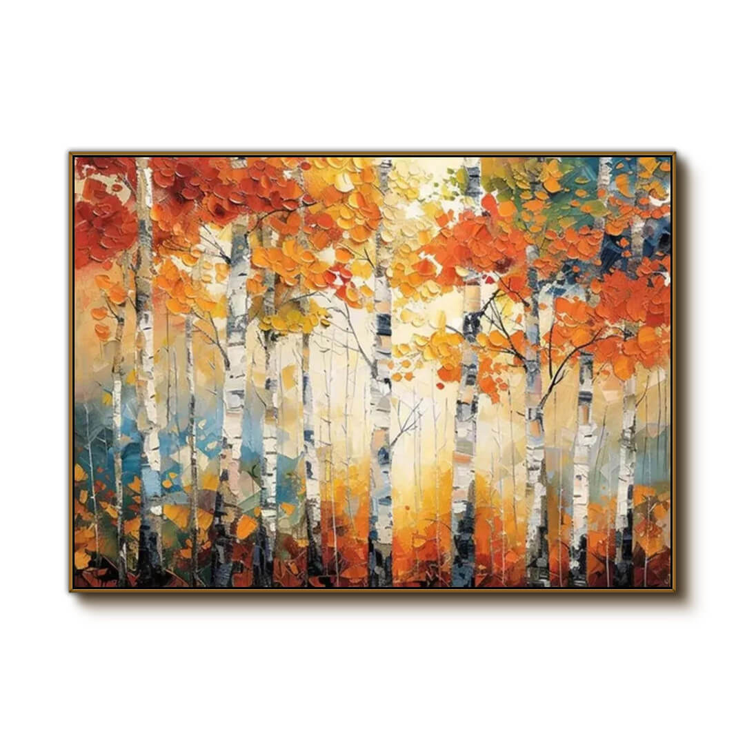 Where Birches Burn in Autumn Light