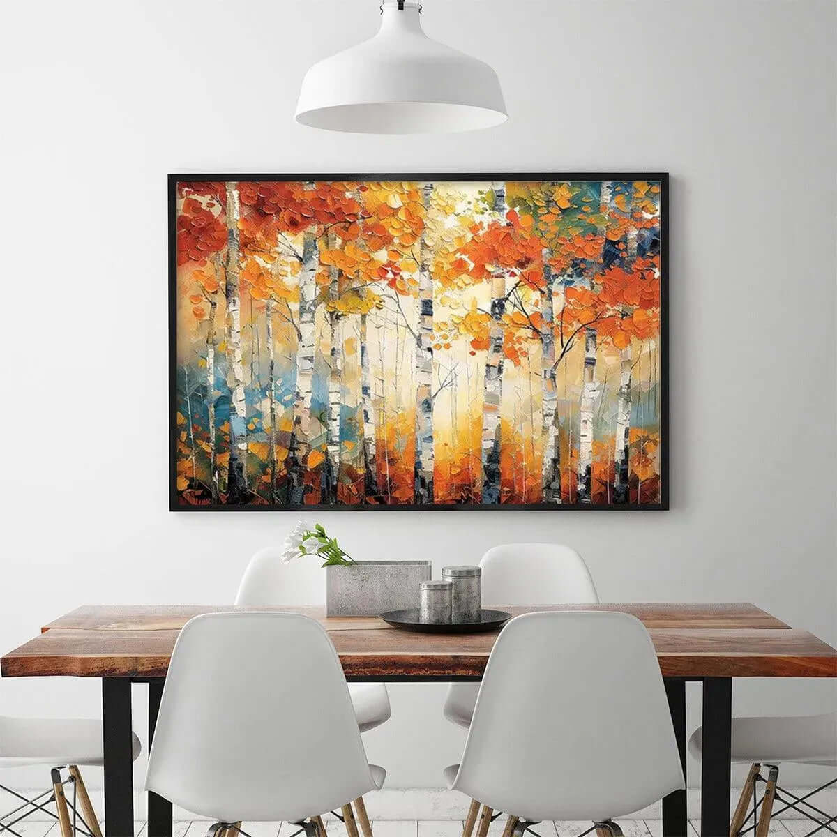 Where Birches Burn in Autumn Light