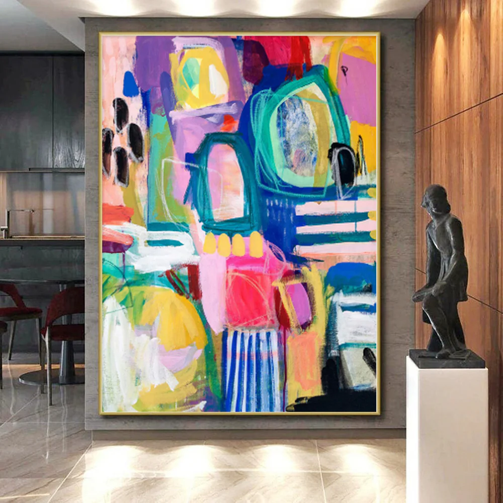 Textured Multicolor Abstract Wall Art