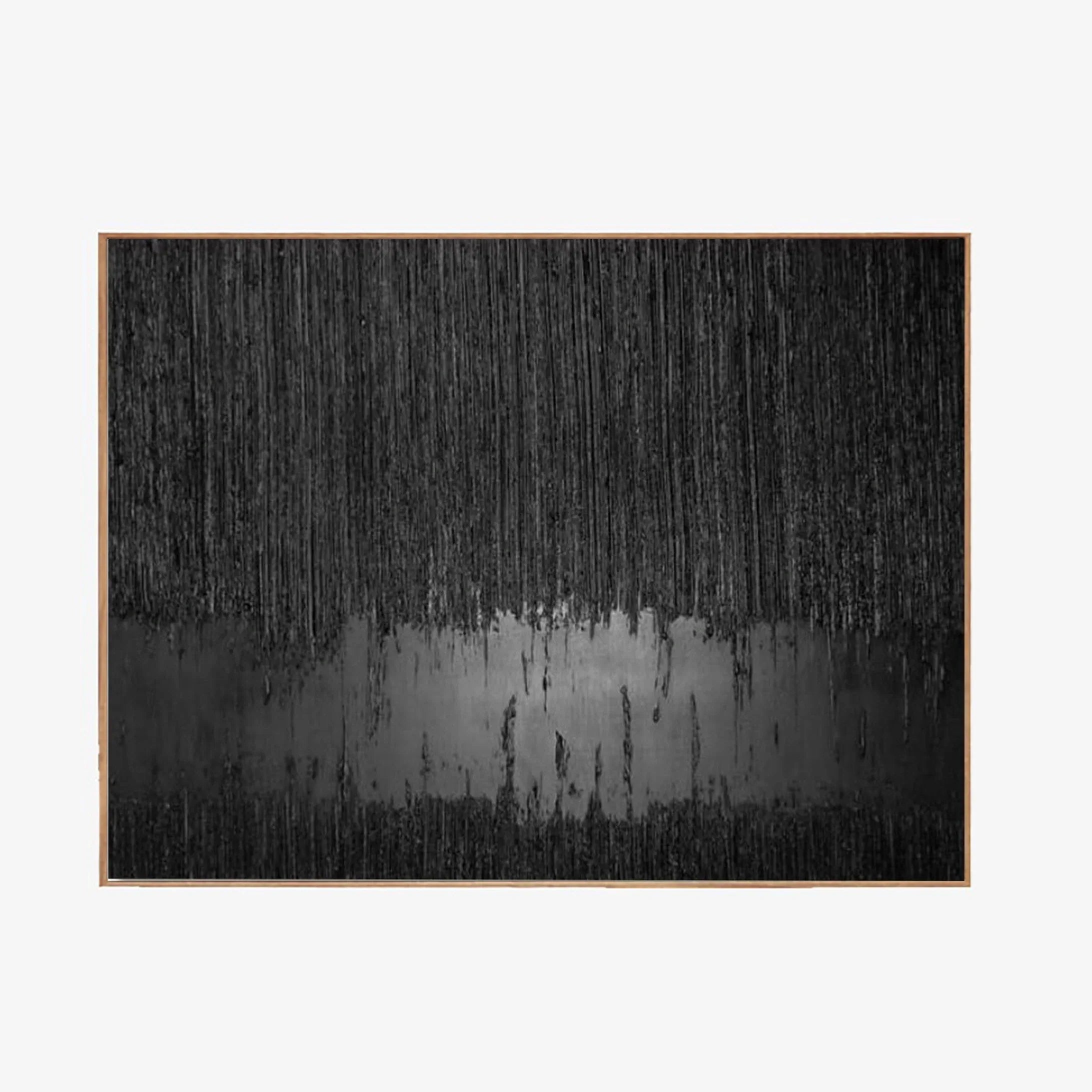 Glossy Black Abstract Wall Art