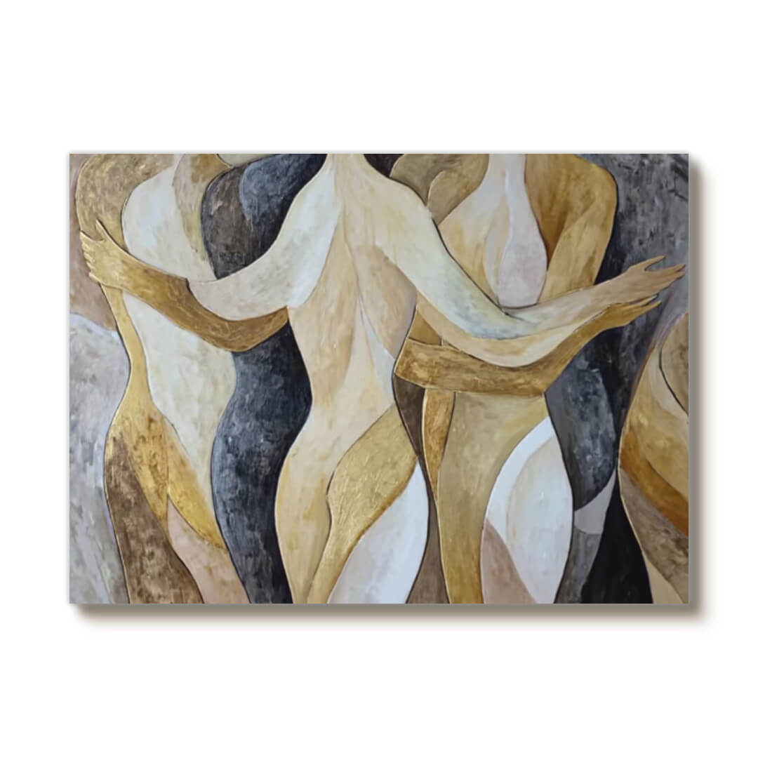 Confluence of Women in Flowing Light