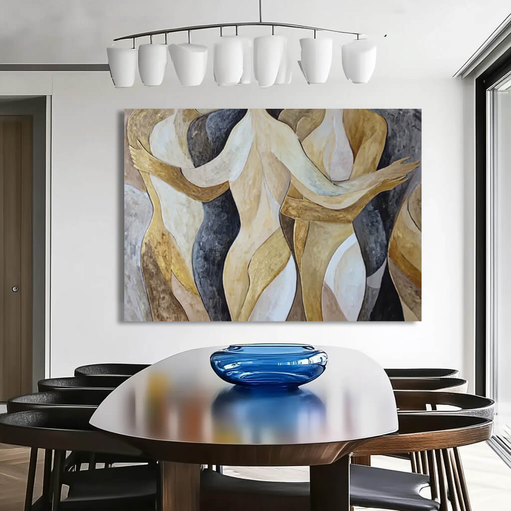 Confluence of Women in Flowing Light
