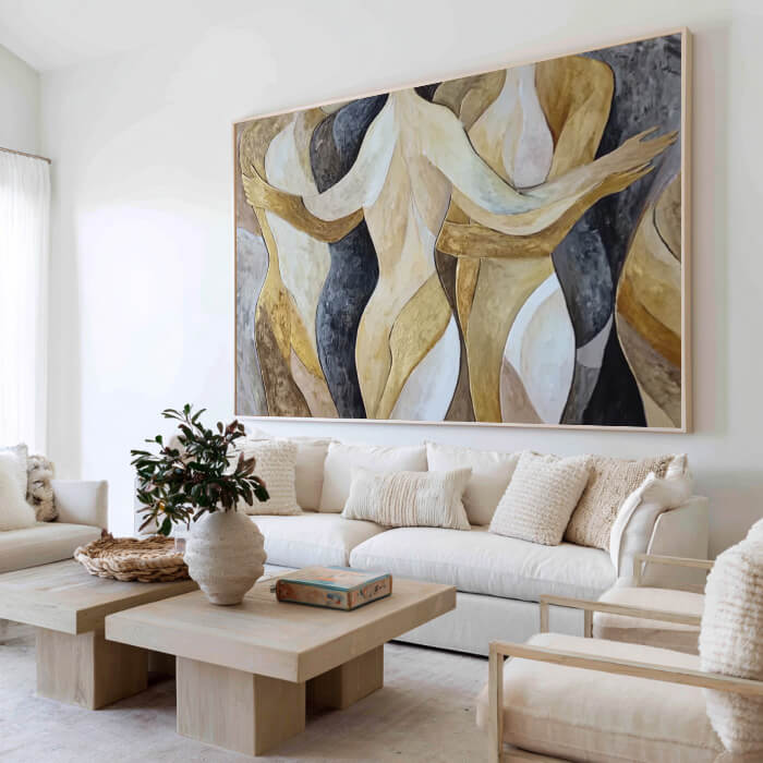 Confluence of Women in Flowing Light