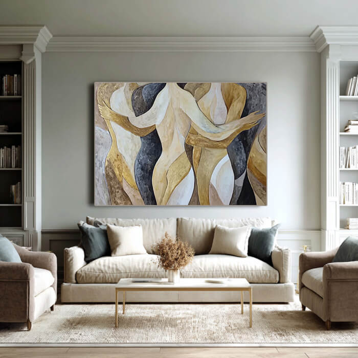 Confluence of Women in Flowing Light