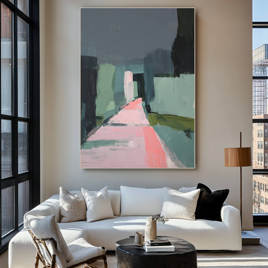 Memories of the Return - Modern Abstract Expressionist Impasto Oil Painting
